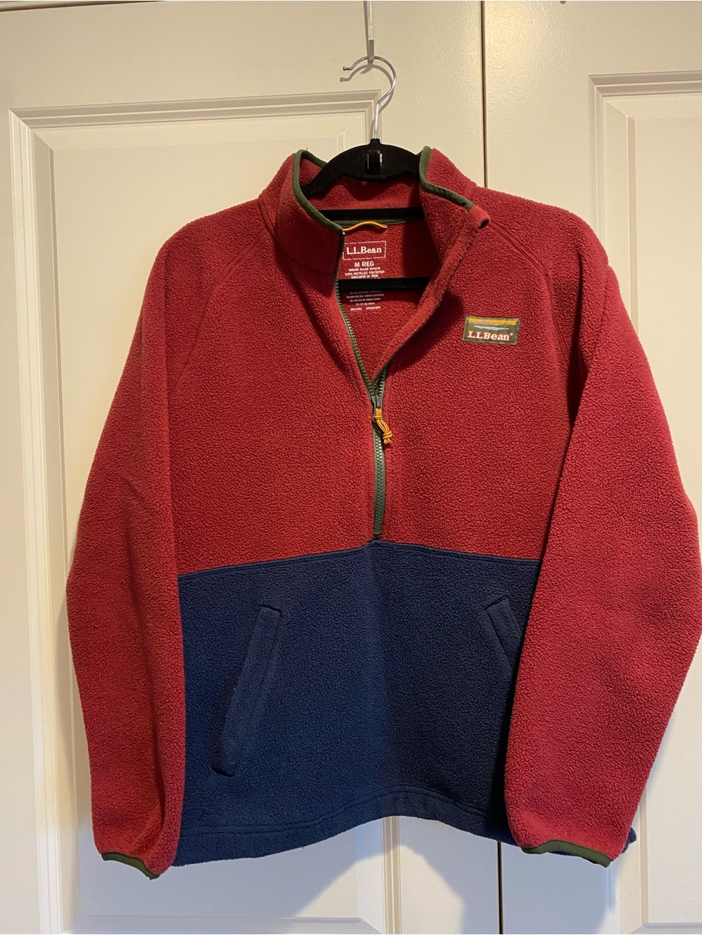 L.L. Bean Two-Tone Zip Pullover